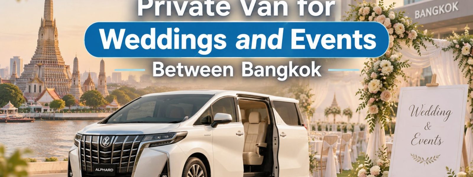 Private Van for Weddings and Events Between Bangkok